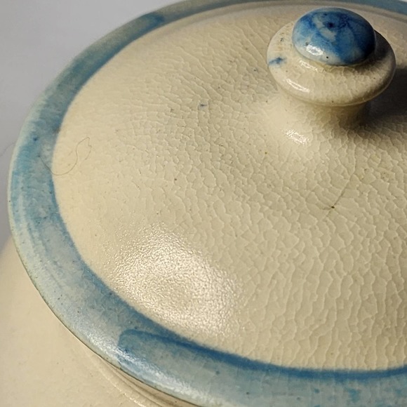 Studio Art Pottery Hand Painted Abstract Floral Design Urn Canister Ginger Jar - Picture 12 of 15